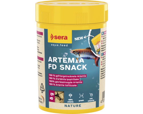 Fischfutter sera Artemia FD Snack 100 ml (8 g), Salzkrebschen, Leckerbissen