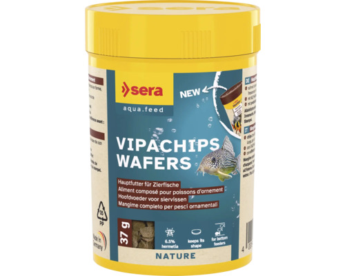 Futtertabletten sera Vipachips Wafers 100 ml (37 g), Hauptfutter, Welsfutter