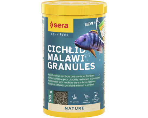 Cichlidenfutter sera Granured Nature 1.000 ml (210g) Buntbarsch Hauptfutter für ostafrikanische Cichliden