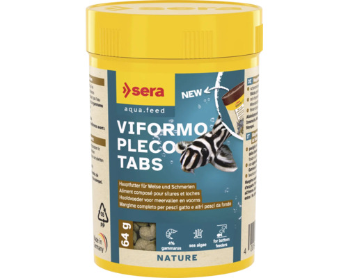 Futtertabletten sera Viformo Pleco Tabs 100 ml (64 g), Wels- und Schmerlenfutter Futtertabletten sera Viformo Pleco Tabs 100 ml (64 g), Wels- und Schmerlenfutter