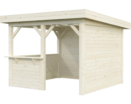 Holzbar mit Dach für den Garten