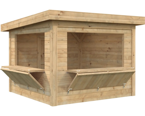 Holzgartenhaus mit Klapptheken