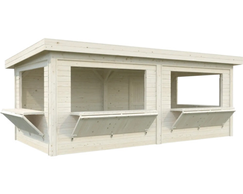 Holz Kiosk mit Verkaufsklappen