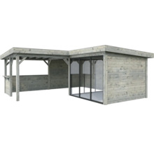 Holzgartenhaus mit Glasfront