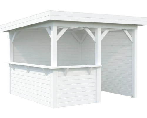 Weißer Holzpavillon für den Garten