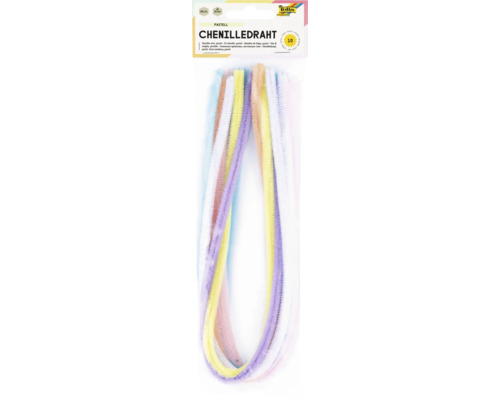 Packung Chenilledraht, 50 cm lang, 8 mm dick, 10 Stück