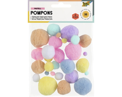 Pompons Pastell 30 Stück