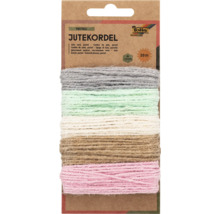 Juteschnur in verschiedenen Pastelltönen, 20 Meter lang