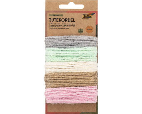 Jutekordel 5-farbig 20 m