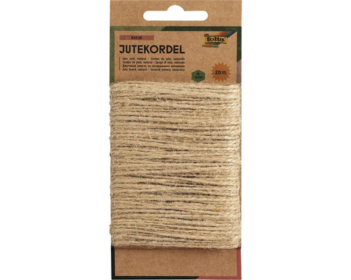 Jutekordel 20 m natur