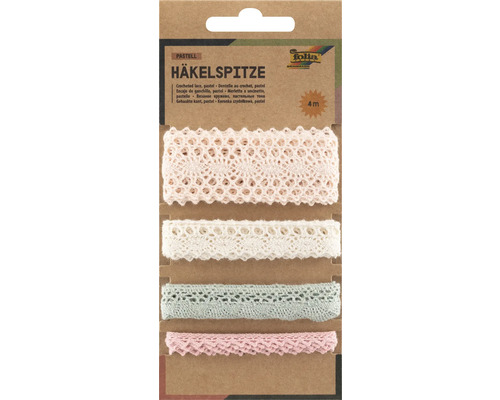 Häkelspitze PASTELL 4x 1m 4 Bordüren