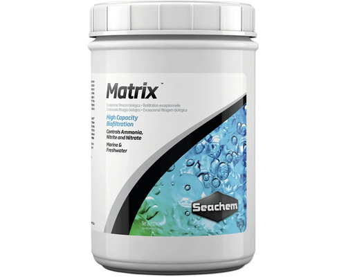 Seachem Matrix Biofiltrationsmaterial zur Kontrolle von Ammoniak, Nitrit und Nitrat in Meerwasser und Süßwasser Aquarien