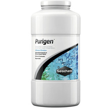 Seachem Purigen Wasserfilter in einer weißen Flasche