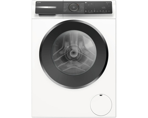 Waschmaschine Bosch WGH244A40 Fassungsvermögen 9 kg 1400 U/min BxHxT 598x845x590 mm Weiße Waschmaschine mit schwarzer Tür und Bedienfeld