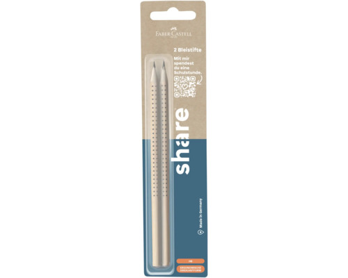 Packung mit zwei Faber-Castell Bleistiften mit ergonomischer Dreikantform