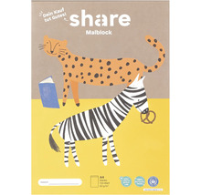 Share Malblock A4 mit Tiermotiven