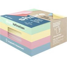 Quadratischer Block mit Haftnotizen aus recyceltem Papier