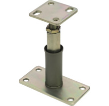 Verstellfuß aus Metall mit Montageplatten
