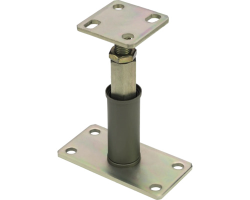 Verstellfuß aus Metall mit Montageplatten