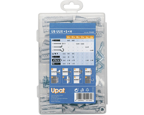 Upat Universalbefestigungsbox mit Schrauben und Haken