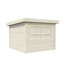 Holzgartenhaus mit Fenster zum Aufklappen