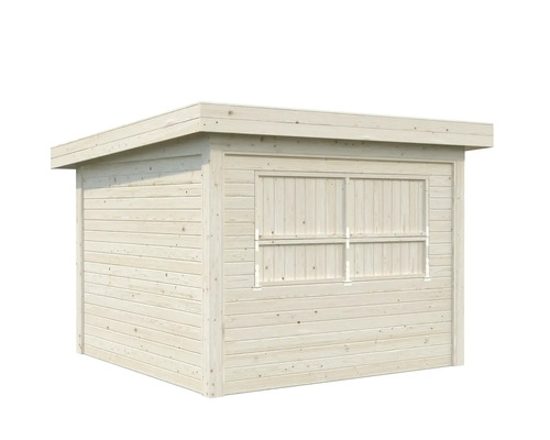 Holzgartenhaus mit Fenster zum Aufklappen