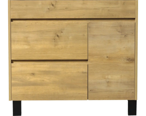 Badmöbelset 2-teilig Differnz Sofi BxHxT 80 x 45,5 x 77,5 cm Frontfarbe eiche 36.105.16 Badmöbelset 2-teilig Differnz Sofi BxHxT 80 x 45,5 x 77,5 cm Frontfarbe eiche 36.105.16