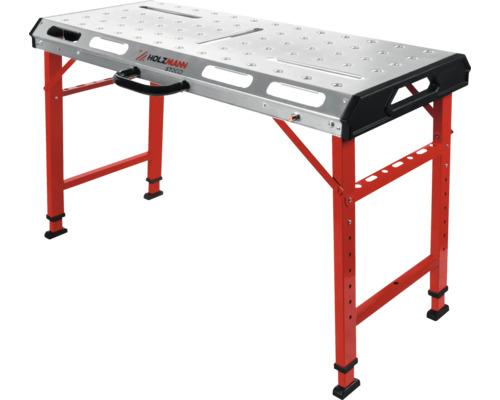 Holzmann ST2GO Werkbank mit Metallplatte und verstellbaren Beinen