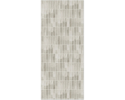 Kunststoffpaneel Element 3D Vertical Tiles Greige Brilliant Nullfuge 2600 x 375 x 8 mm