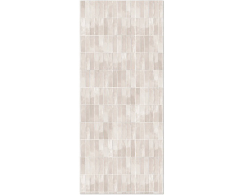 Kunststoffpaneel Element 3D Optik Vertical Tiles Rose Brilliant Nullfuge 2600 x 375 x 8 mm Rechteckige Wandfliesen, glänzend