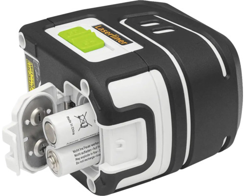 Laserliner Kreuzlinienlaser mit geöffnetem Batteriefach