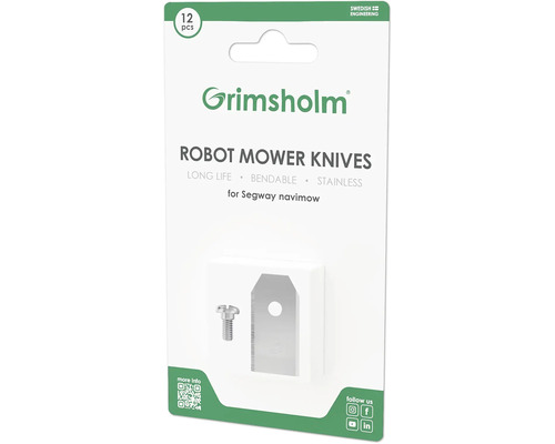 Grimsholm Robotmähermesser, 12 Stück, für Segway Navimow