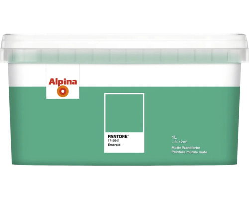 Alpina Wandfarbe, Emerald, 1 Liter, matte Ausführung