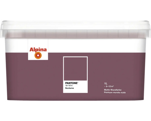 Alpina Wandfarbe Nocturne, matte Innenfarbe im 1 Liter Eimer