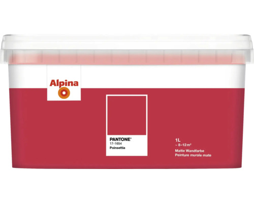 Alpina matte Innenfarbe, 1 Liter, Farbton Poinsettia