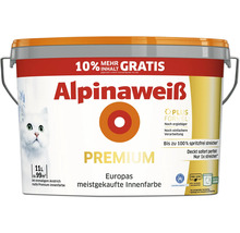Eimer Alpinaweiß Premium Innenfarbe mit 11 Liter Inhalt