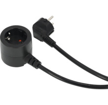 Schutzkontakt-Steckdosenadapter mit Stecker und Kabel