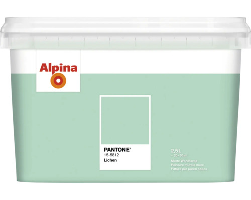 Alpina Wandfarbe im Eimer, Farbton Lichen, 2,5 Liter
