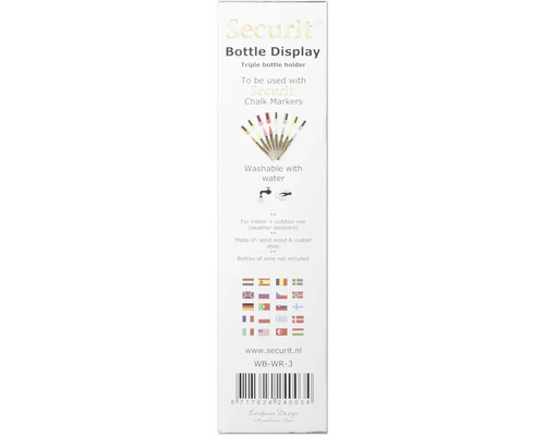 Securit Flaschenhalter Verpackung für drei Flaschen