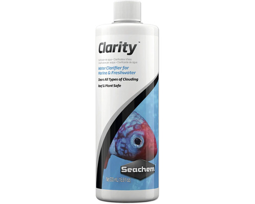 Wasserklärer Seachem Clarity 500 ml Wasserklärer für Süß-und Salzwasser, beseitigt chemische und partikuläre Eintrübungen
