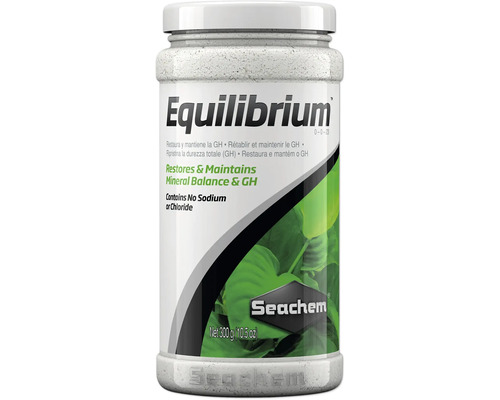 Aufhärtung Seachem Equilibrium 300 g optimale Mineralzusammensetzung für Pflanzenaquarien, für die Aufhärtung von Osmosewasser, ohne Natrium und Chlorid, hebt nur die Gesamtärte (GH)