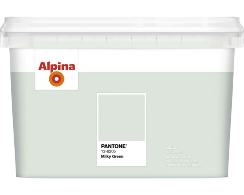 Alpina Wandfarbe, Milchiges Grün, 2,5 Liter, matte Oberfläche