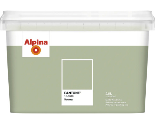 Alpina Wandfarbe Pantone 15-6310 swamp 2,5l Alpina Wandfarbe im Eimer, Farbton Swamp, 2,5 Liter