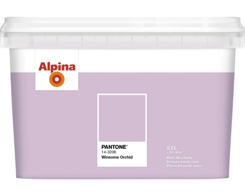 Alpina Wandfarbe Pantone 14-3206 winsome orchid 2,5l Eimer matte Wandfarbe, 2,5 Liter, Farbton Winsome Orchid von Alpina