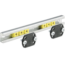 Hutschiene mit Befestigungsmaterial für die Elektroinstallation