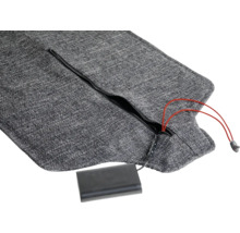 Textile Heizdecke mit Reißverschluss und Akku