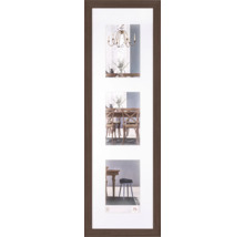 Collage-Bilderrahmen mit drei Bildern im Interieur