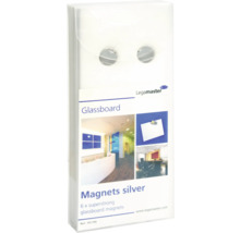 Legamaster Glasboard Magnete, 6er Packung, zur Befestigung von Notizen und Dokumenten an Glasoberflächen