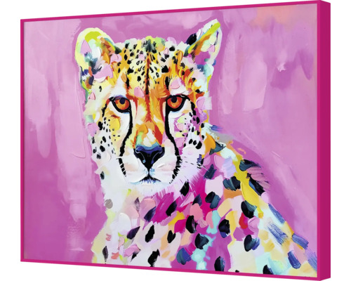 Gemälde eines Geparden mit Rahmen