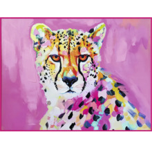 Gemaltes Bild eines Geparden im Rahmen